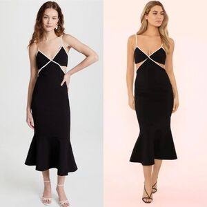 Likely Adabelle Cut-Out Dress Black White Small